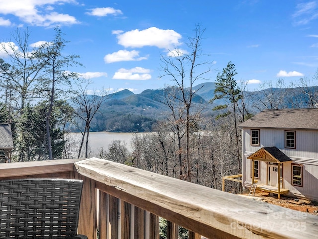 property view of mountains with a water view