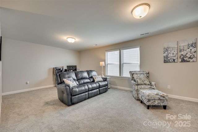 view of carpeted living room