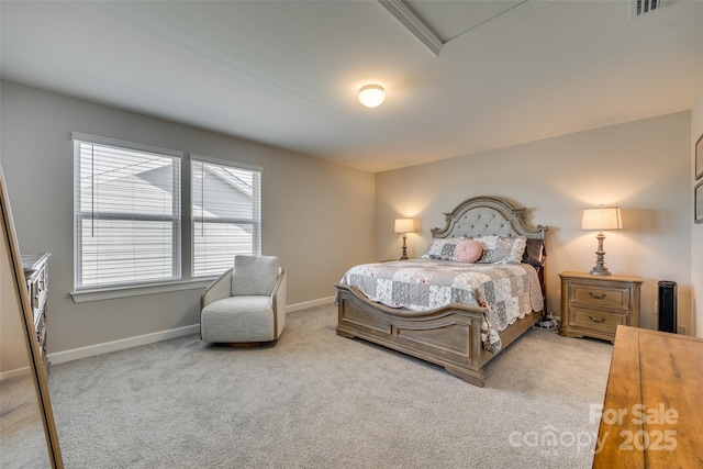 view of carpeted bedroom