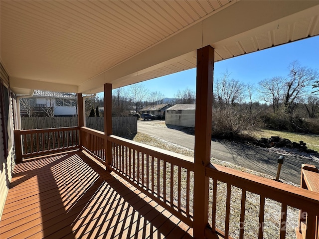 view of wooden terrace