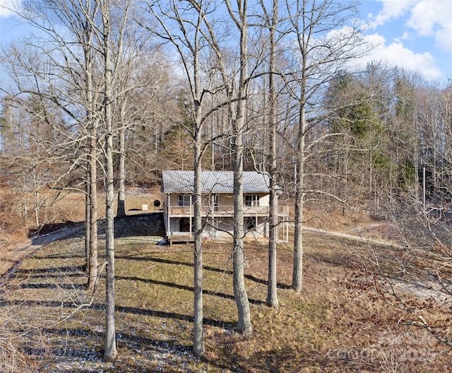 front facade with a deck