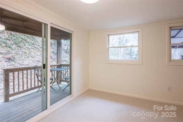 view of carpeted empty room