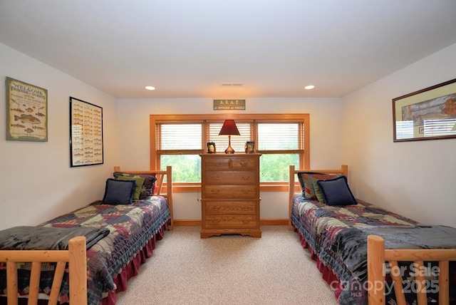 view of carpeted bedroom