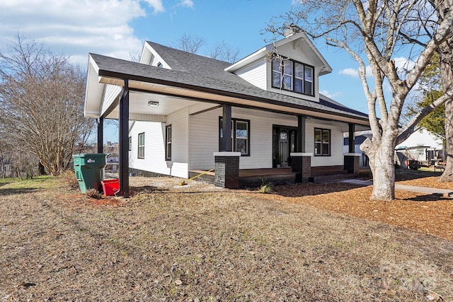 view of front of home featuring a porch