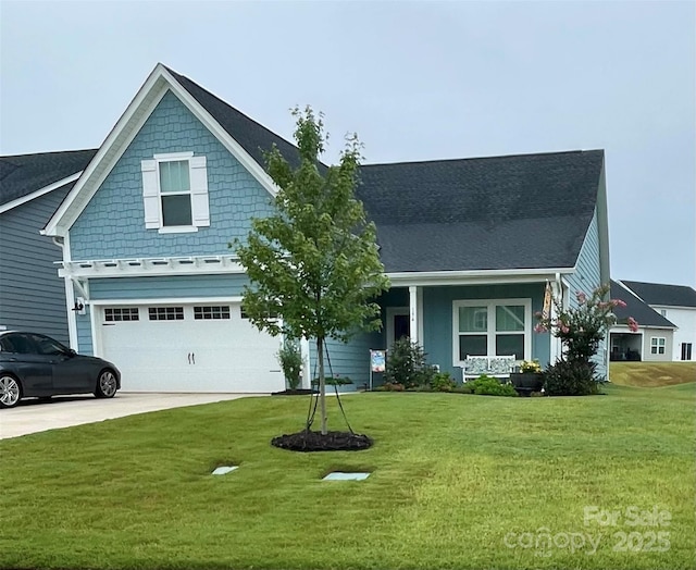 194 Tillery Ln, Mount Gilead, NC 27306 - view of front of house featuring an attached garage, a front yard, and driveway
