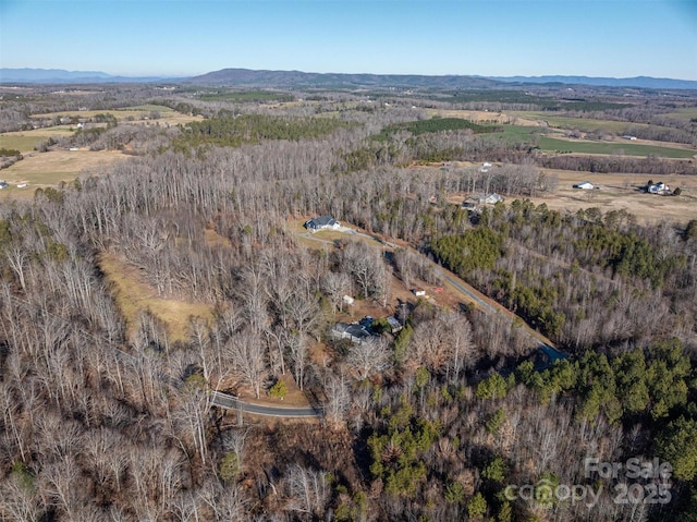 bird's eye view featuring a mountain view