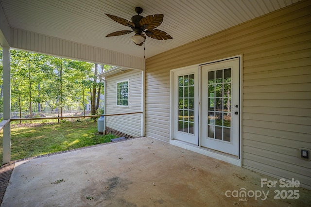 1313 Western Hills Ln, Vale, NC 28168 - view of patio / terrace featuring ceiling fan
