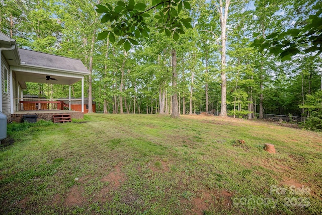 1313 Western Hills Ln, Vale, NC 28168 - view of yard featuring ceiling fan