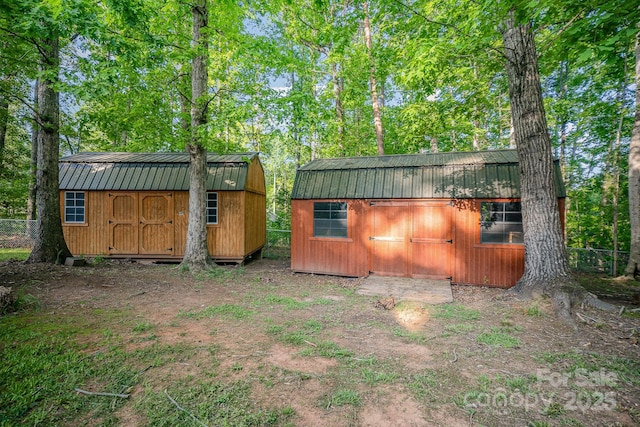 1313 Western Hills Ln, Vale, NC 28168 - view of shed featuring fence