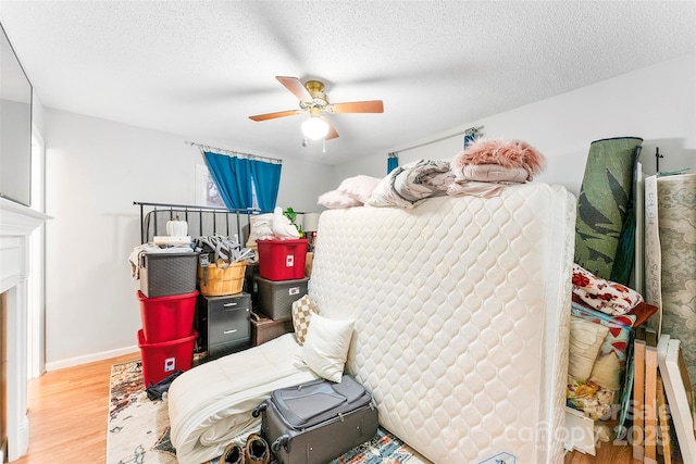 storage room with ceiling fan