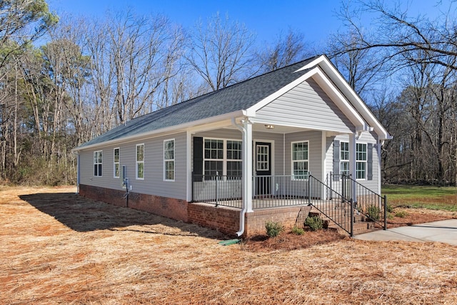 view of front of house with a porch