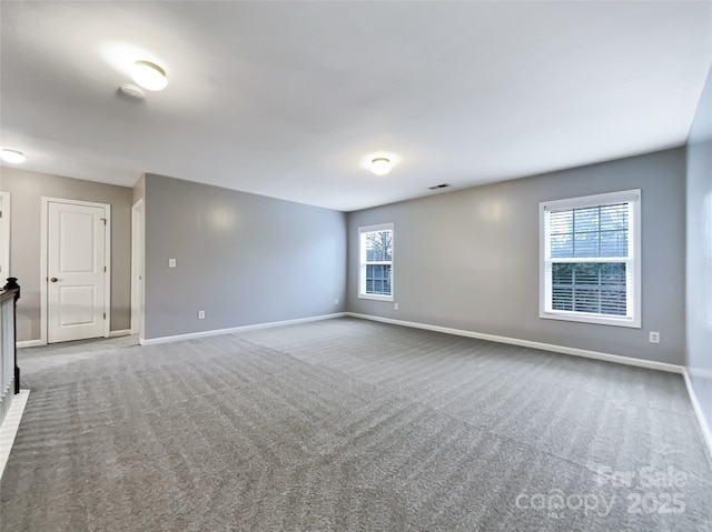 view of carpeted spare room