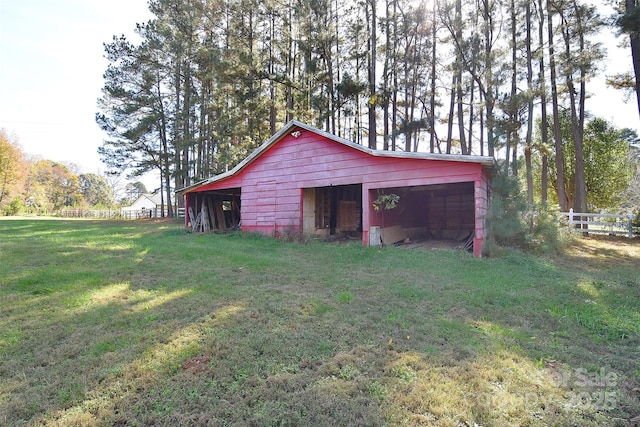 exterior space with a lawn