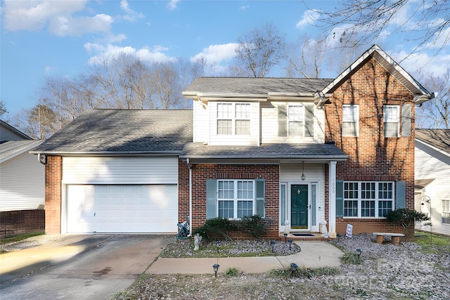 view of front of house featuring a garage