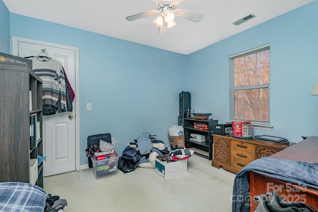 bedroom with ceiling fan