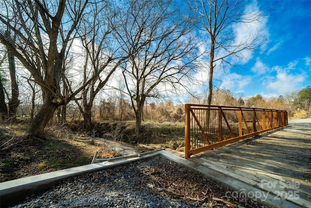 view of yard with a deck