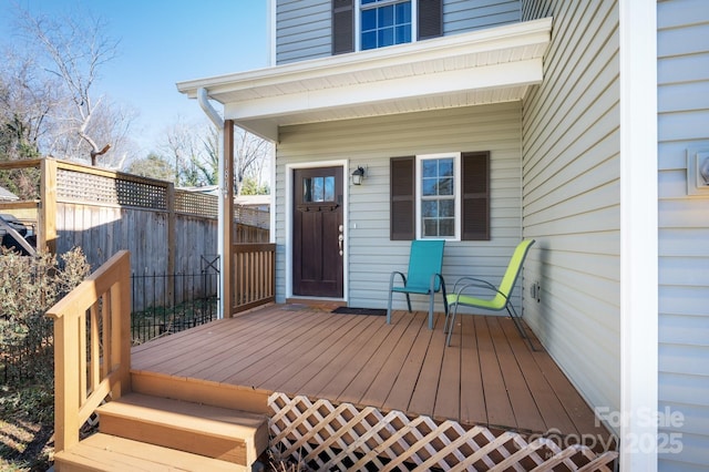 view of wooden deck