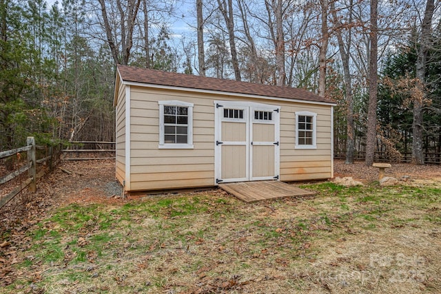 view of outbuilding