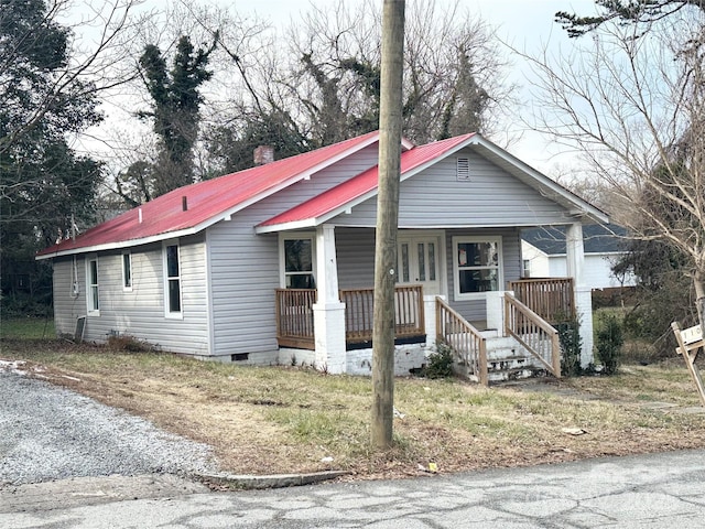 view of front of house featuring covered porch