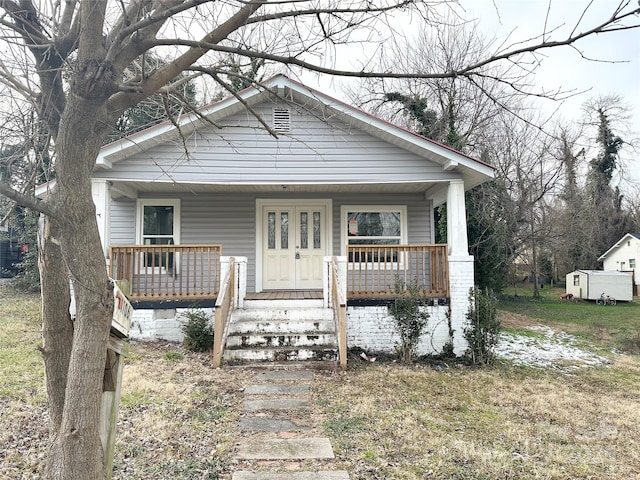 bungalow with covered porch