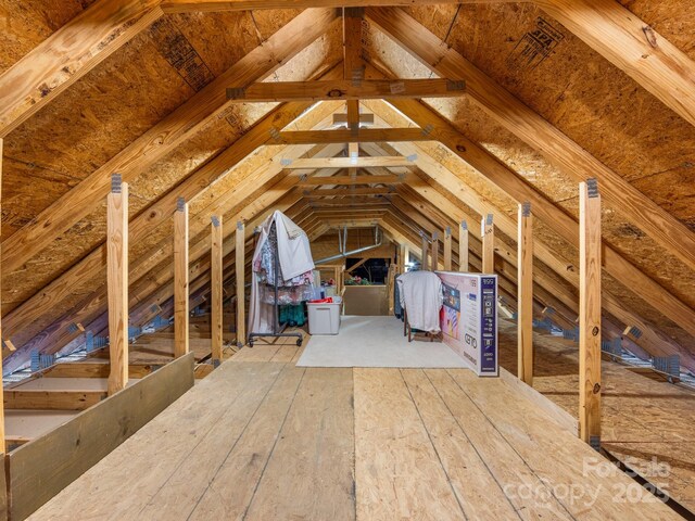 view of attic