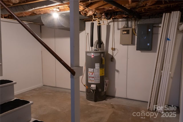 1035 Timberlane Dr, Lincolnton, NC 28092 - unfinished basement featuring water heater and electric panel