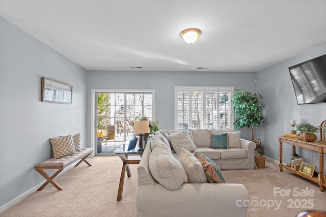 view of carpeted living room