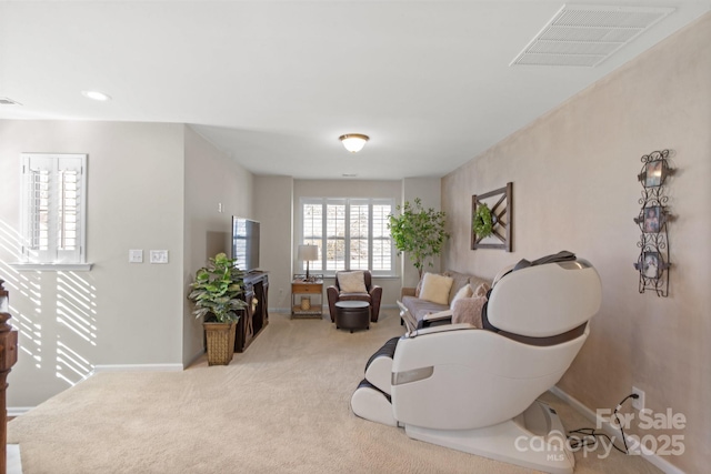 view of carpeted living room