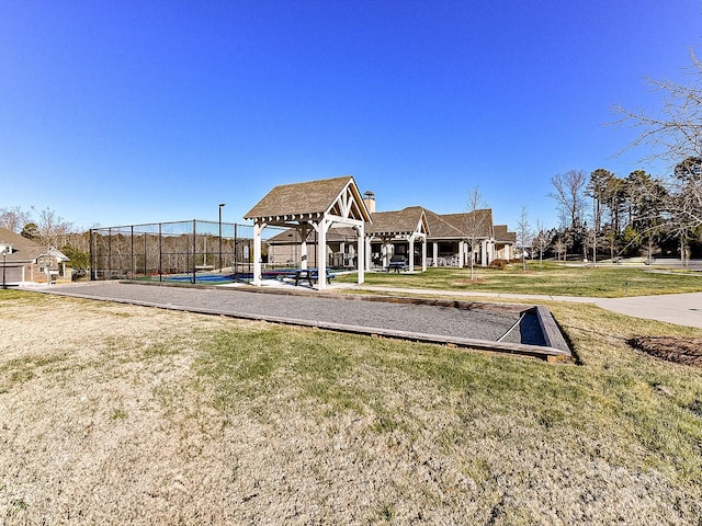 exterior space featuring a gazebo