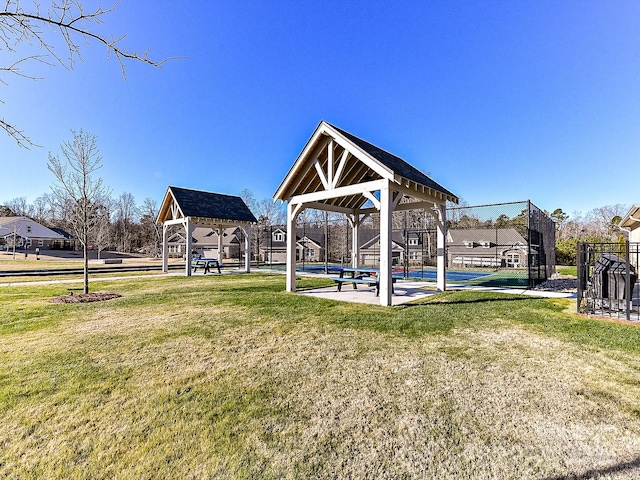 exterior space featuring a gazebo