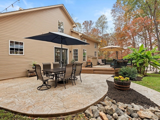 view of patio / terrace featuring a deck