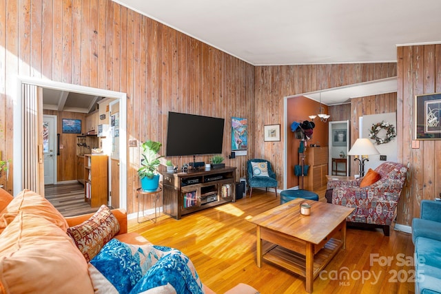 living room with wood-type flooring