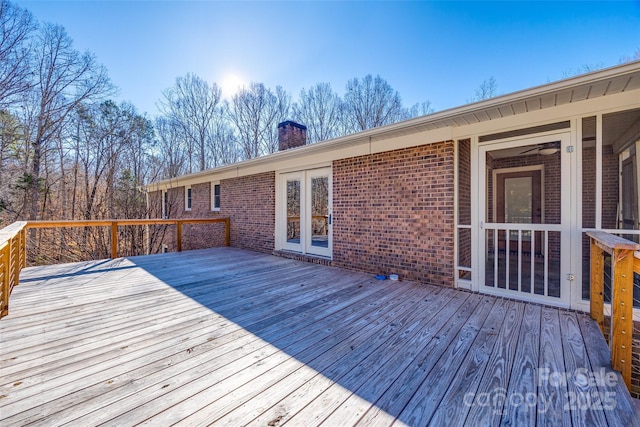 deck with french doors