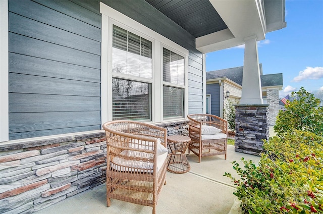 view of patio with covered porch