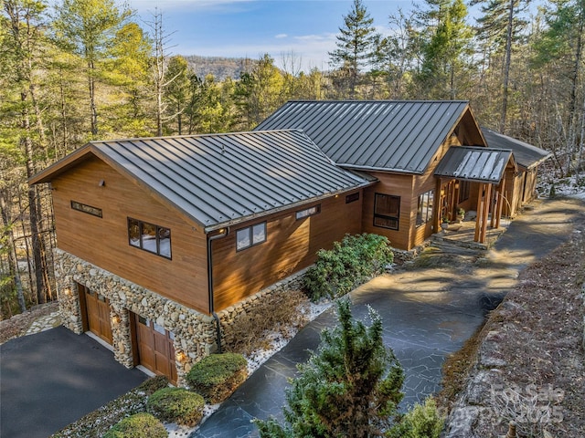 view of home's exterior featuring a garage