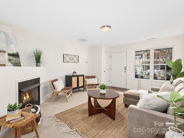 view of carpeted living room