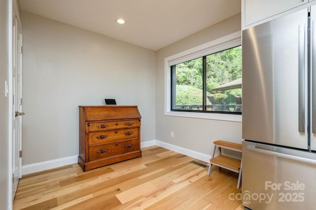 interior space featuring light hardwood / wood-style flooring