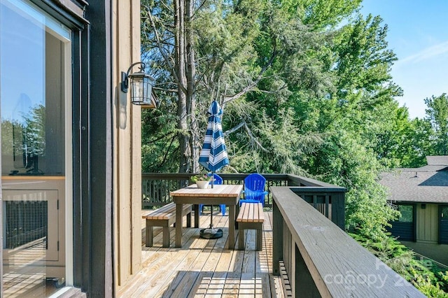 view of wooden deck