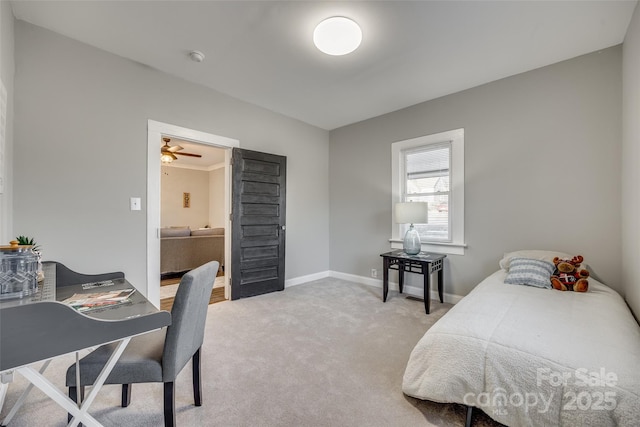 view of carpeted bedroom