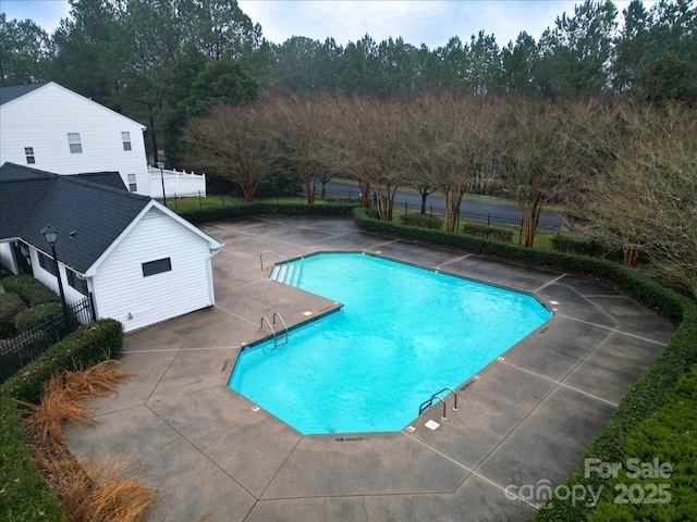 view of pool with a patio area