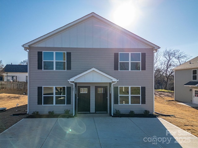 view of front of home with a patio