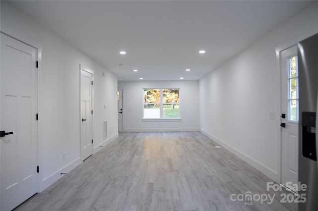 interior space featuring light wood-type flooring