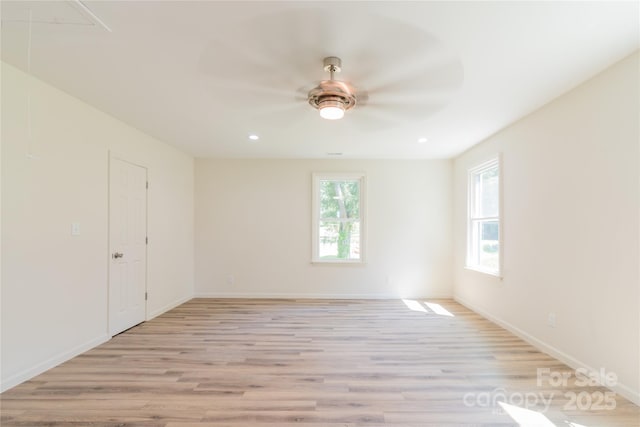 unfurnished room featuring light hardwood / wood-style flooring