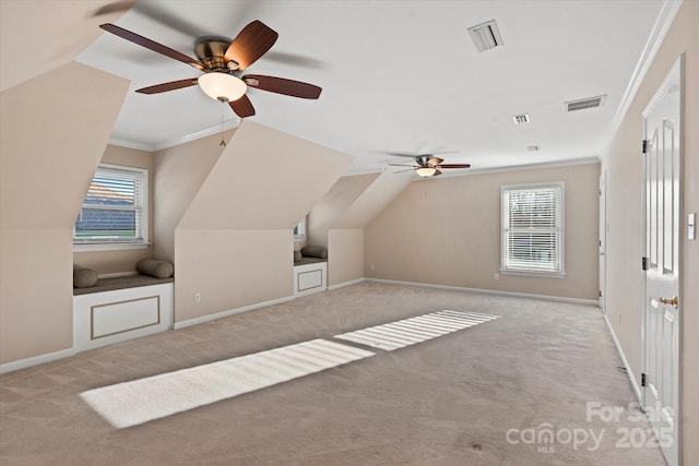 430 43rd Ave NW, Hickory, NC 28601 - bonus room with carpet floors, ceiling fan, baseboards, and lofted ceiling