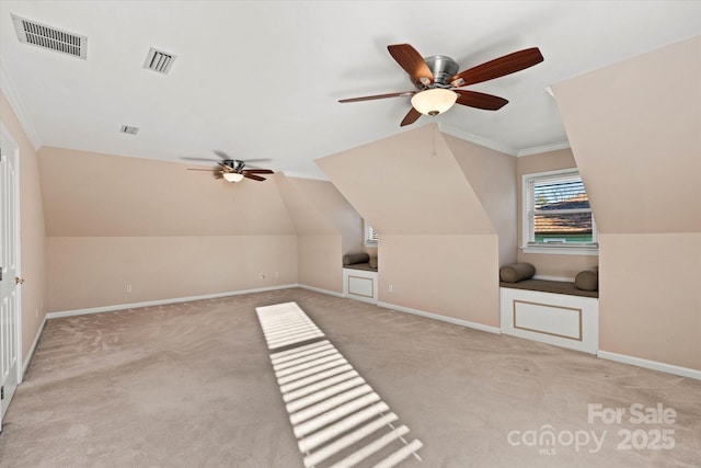 430 43rd Ave NW, Hickory, NC 28601 - bonus room featuring a ceiling fan, carpet flooring, lofted ceiling, and baseboards