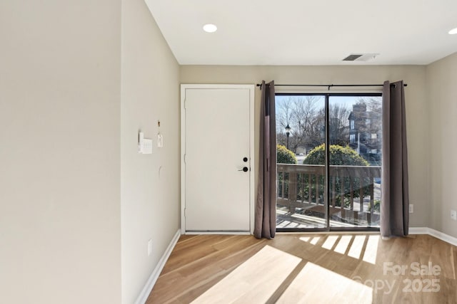 interior space featuring light hardwood / wood-style floors