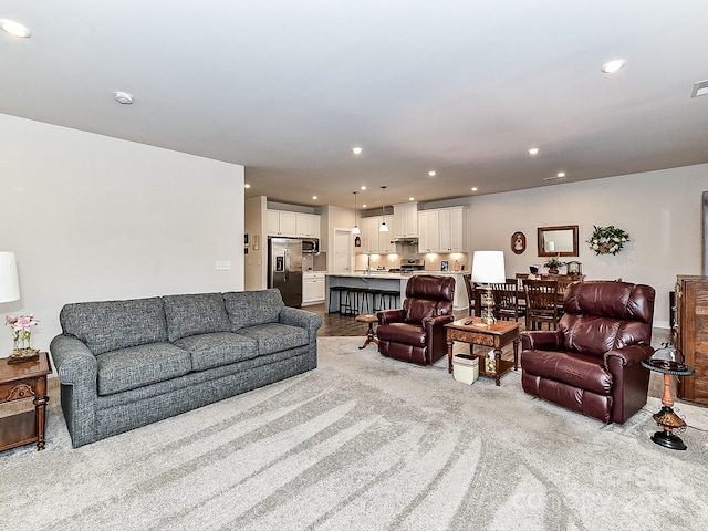 view of carpeted living room