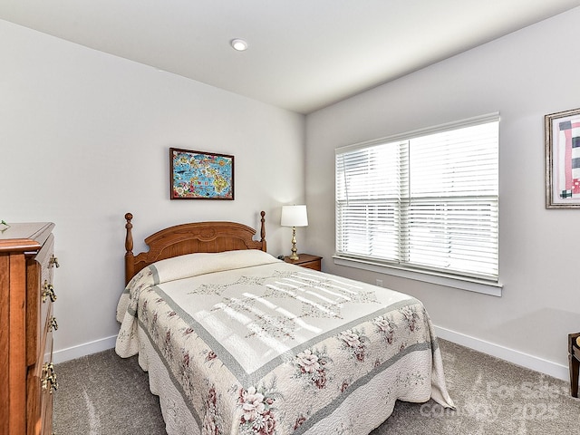 bedroom with carpet