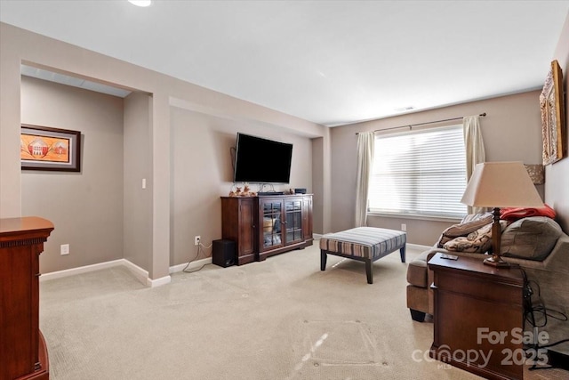 view of carpeted living room