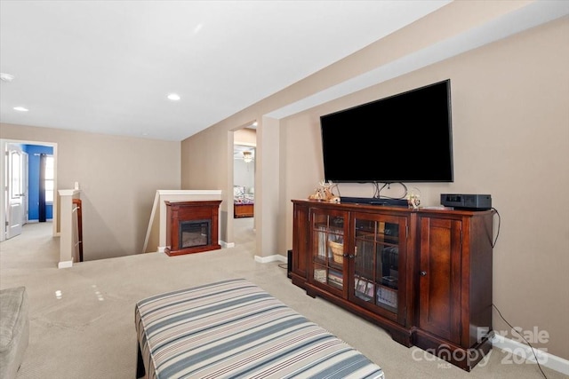 view of carpeted living room